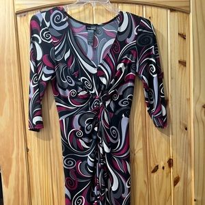 Multicolored, stretchy, Bisou Bisou Dress, Size 10